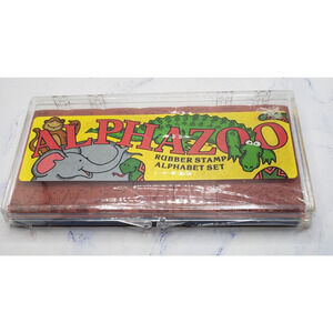 Vintage Alphazoo Animal Themed Unmounted Rubber Stamp Set Rubber Stampede 1986
